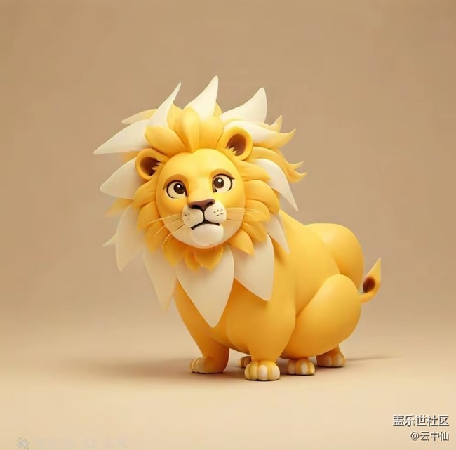 【AI繪圖大賽】3D獅子