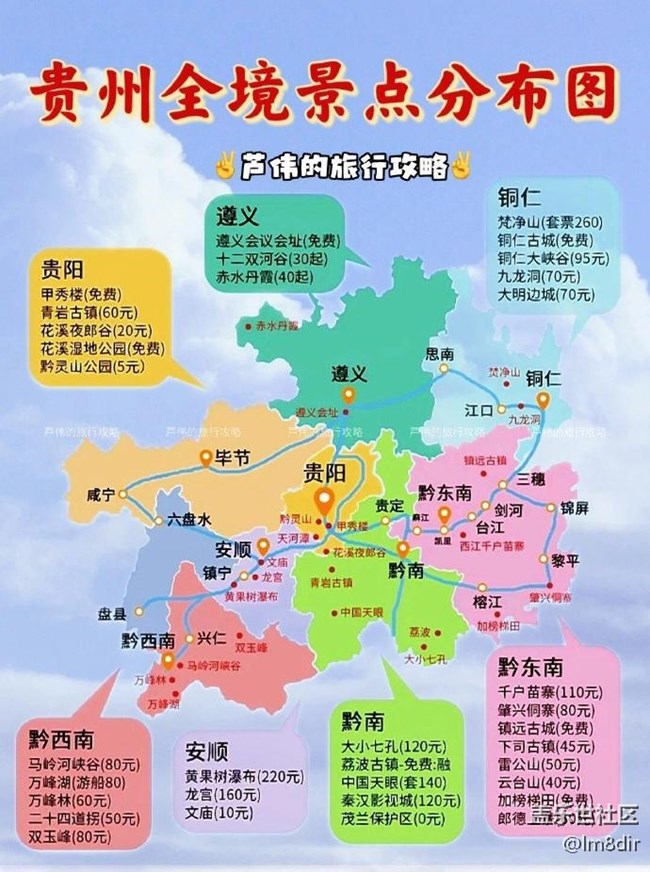 去貴州旅行一張圖搞起！