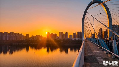 【冬日即景】江邊日暮