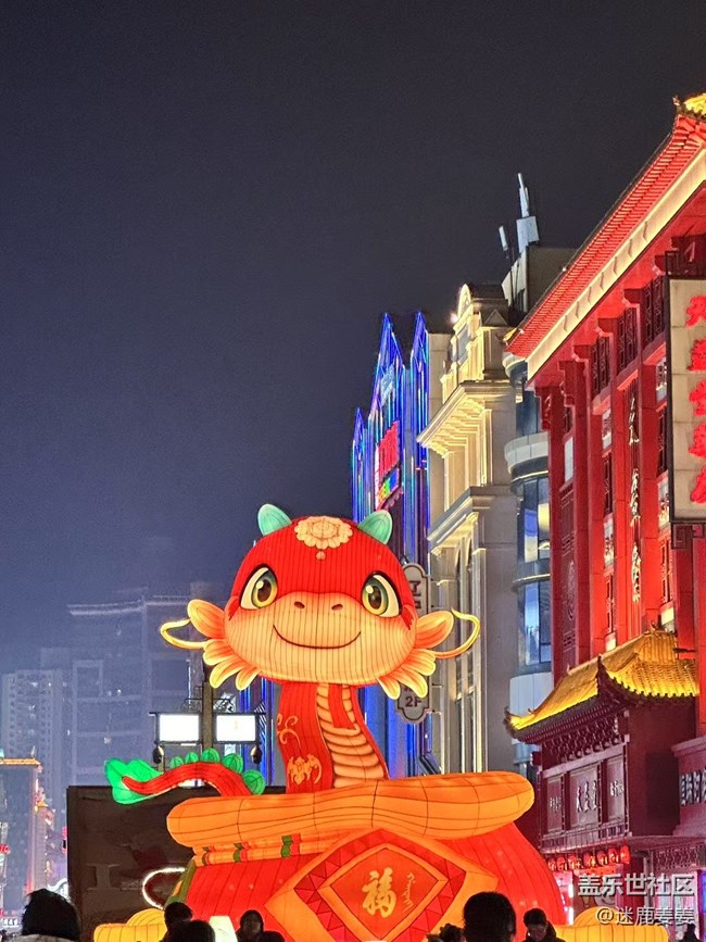 【身邊的節(jié)日氣息】沈城中街蛇年生肖燈紅彤彤~