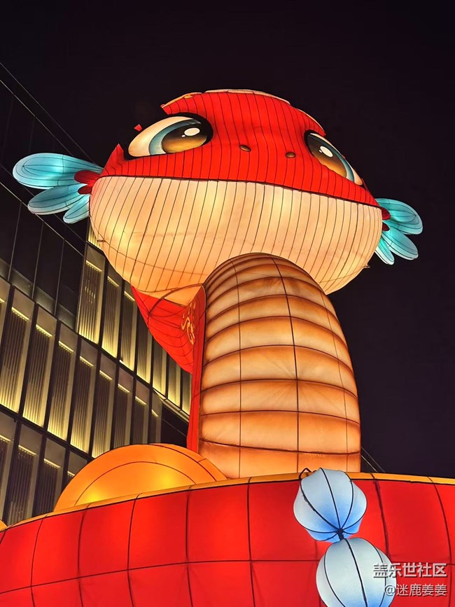 【身邊的節(jié)日氣息】沈城中街蛇年生肖燈紅彤彤~