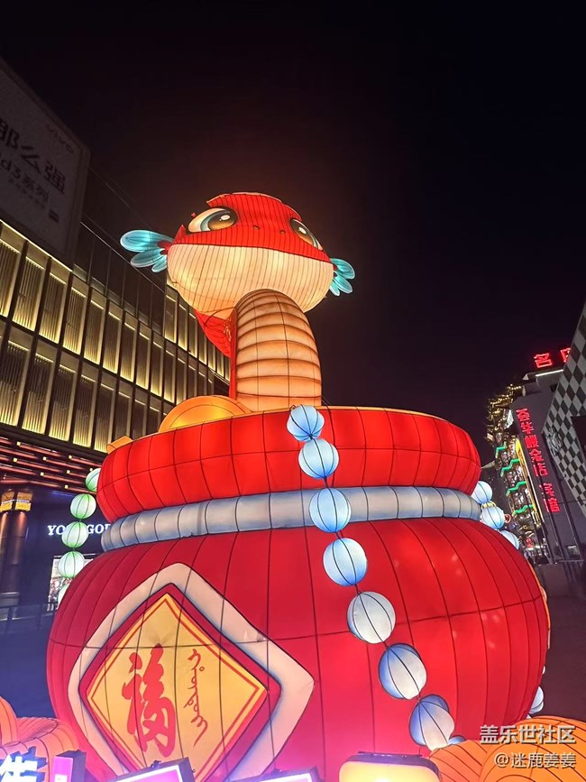 【身邊的節(jié)日氣息】沈城中街蛇年生肖燈紅彤彤~