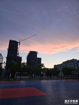 傍晚夕陽的變化