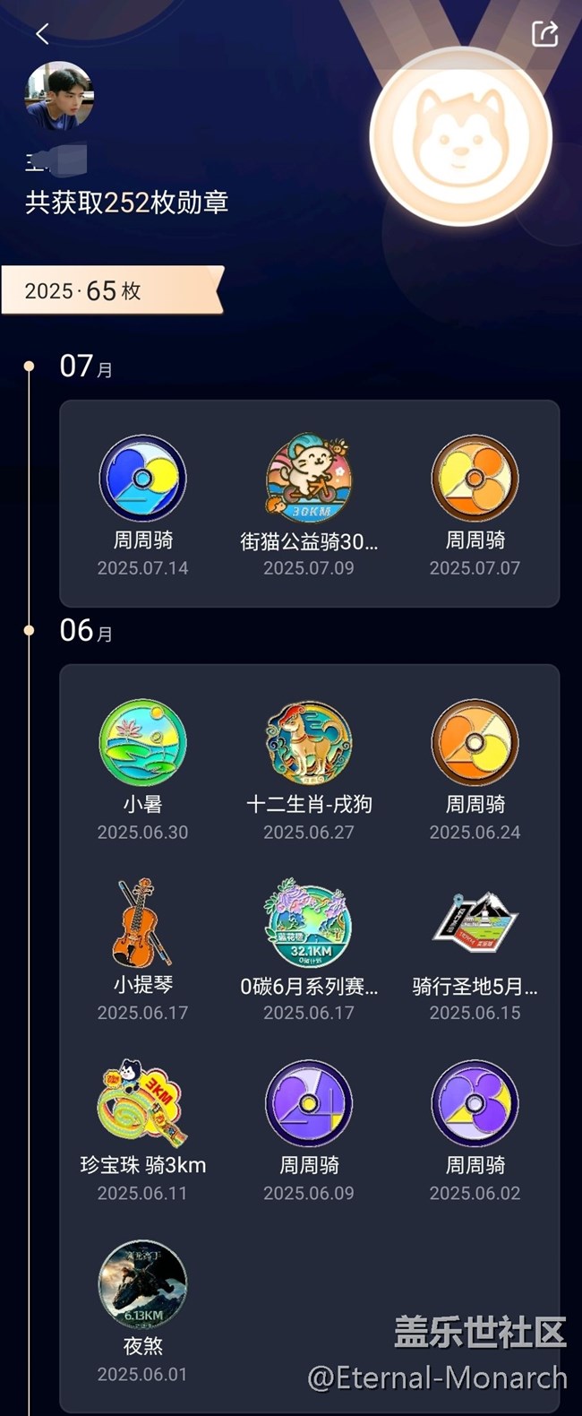 【運動中的榮譽】堅持騎行的證明