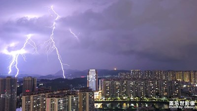 閃電，延時攝影截取
