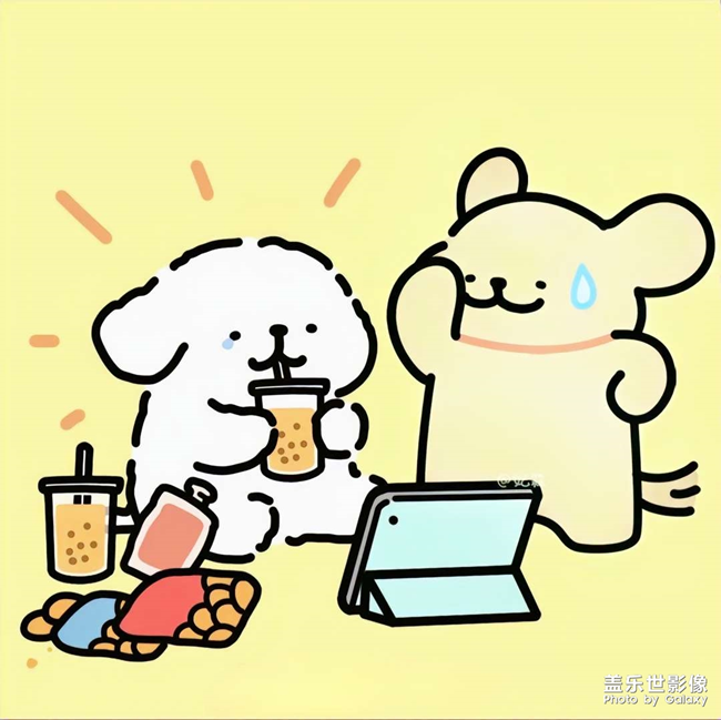 線條小狗 很治愈