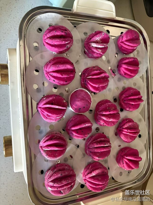 【小雪驅寒食譜】火龍果饅頭