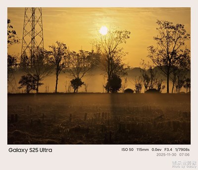 Galaxy S25 Ultra鏡頭下的迷霧清晨