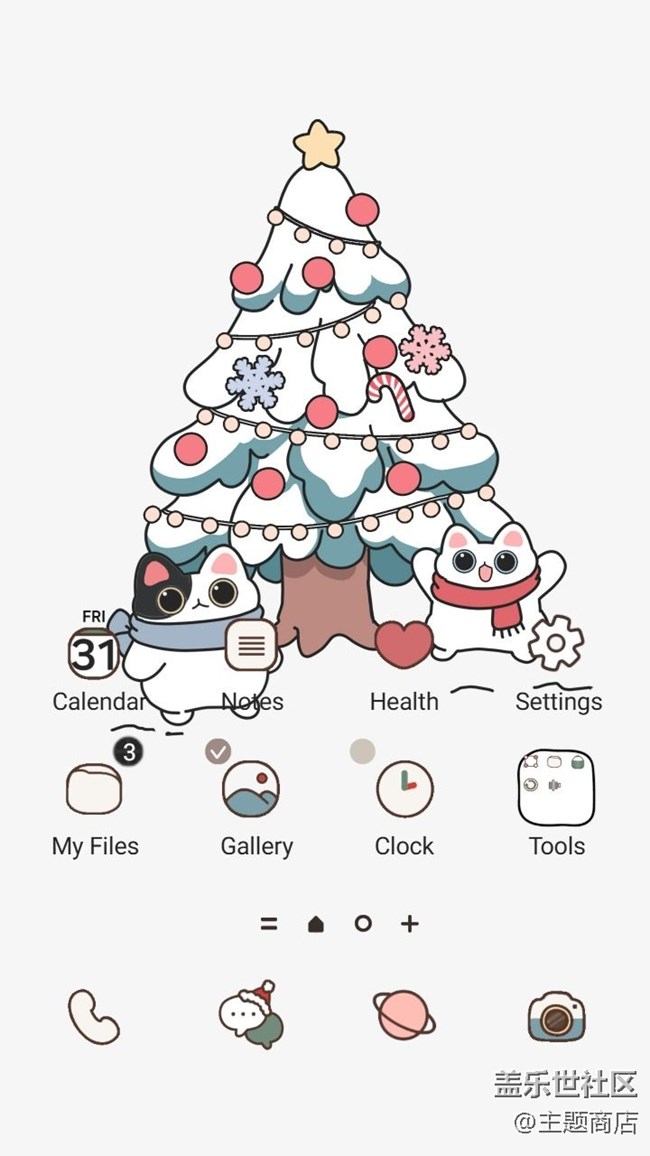 貓 冬令 樹.jpg 【主題商店】?期待已久の下雪天??