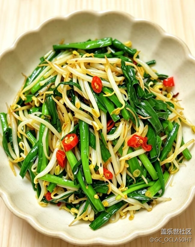 【輕食微光】韭菜豆芽