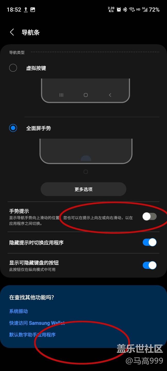 全屏手勢下面那一條橫杠就不能消失嗎？